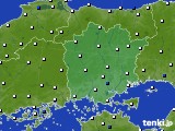 2015年09月24日の岡山県のアメダス(風向・風速)