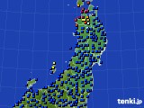2015年09月25日の東北地方のアメダス(日照時間)