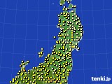 東北地方のアメダス実況(気温)(2015年09月26日)