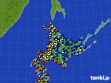 2015年09月27日の北海道地方のアメダス(日照時間)