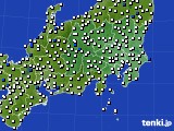 関東・甲信地方のアメダス実況(風向・風速)(2015年09月27日)