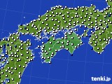 2015年09月28日の四国地方のアメダス(風向・風速)