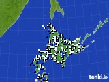 北海道地方のアメダス実況(風向・風速)(2015年09月30日)