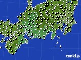 2015年09月30日の東海地方のアメダス(風向・風速)