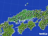 2015年10月01日の中国地方のアメダス(降水量)