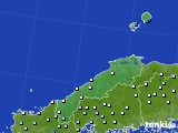 島根県のアメダス実況(降水量)(2015年10月01日)