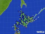 2015年10月01日の北海道地方のアメダス(日照時間)