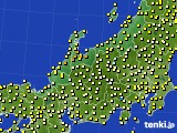 2015年10月01日の北陸地方のアメダス(気温)
