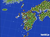 2015年10月01日の九州地方のアメダス(気温)