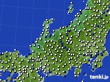 北陸地方のアメダス実況(風向・風速)(2015年10月01日)