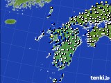 九州地方のアメダス実況(風向・風速)(2015年10月01日)