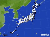 2015年10月01日のアメダス(風向・風速)