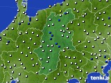 長野県のアメダス実況(風向・風速)(2015年10月01日)