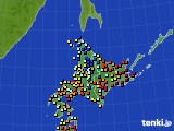 北海道地方のアメダス実況(日照時間)(2015年10月02日)
