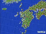 2015年10月02日の九州地方のアメダス(気温)