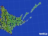 道東のアメダス実況(風向・風速)(2015年10月02日)