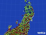 2015年10月03日の東北地方のアメダス(日照時間)