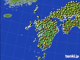 2015年10月03日の九州地方のアメダス(気温)