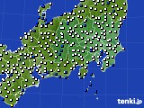 関東・甲信地方のアメダス実況(風向・風速)(2015年10月03日)