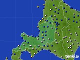 2015年10月03日の道央のアメダス(風向・風速)