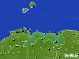 2015年10月03日の鳥取県のアメダス(風向・風速)