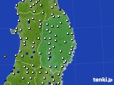 2015年10月03日の岩手県のアメダス(風向・風速)