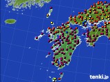 2015年10月04日の九州地方のアメダス(日照時間)