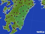 宮崎県のアメダス実況(日照時間)(2015年10月04日)