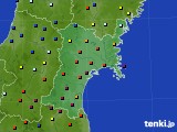 2015年10月04日の宮城県のアメダス(日照時間)