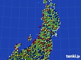 2015年10月05日の東北地方のアメダス(日照時間)