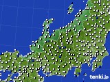 北陸地方のアメダス実況(風向・風速)(2015年10月05日)