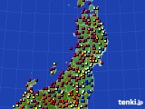 2015年10月06日の東北地方のアメダス(日照時間)