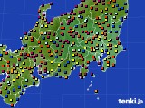 2015年10月06日の関東・甲信地方のアメダス(日照時間)