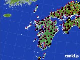 九州地方のアメダス実況(日照時間)(2015年10月06日)