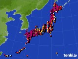 アメダス実況(日照時間)(2015年10月06日)