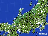 北陸地方のアメダス実況(風向・風速)(2015年10月06日)