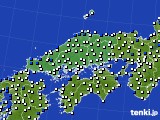 中国地方のアメダス実況(風向・風速)(2015年10月06日)