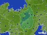 滋賀県のアメダス実況(風向・風速)(2015年10月07日)