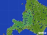 道央のアメダス実況(風向・風速)(2015年10月08日)