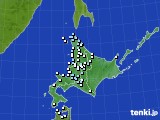 2015年10月09日の北海道地方のアメダス(降水量)