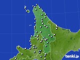 道北のアメダス実況(降水量)(2015年10月09日)