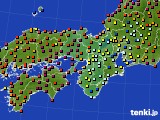 2015年10月09日の近畿地方のアメダス(日照時間)