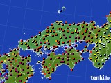 中国地方のアメダス実況(日照時間)(2015年10月09日)