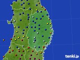 岩手県のアメダス実況(日照時間)(2015年10月09日)