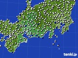 東海地方のアメダス実況(風向・風速)(2015年10月09日)