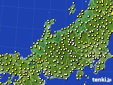 2015年10月10日の北陸地方のアメダス(気温)