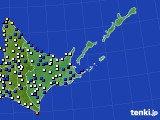 道東のアメダス実況(風向・風速)(2015年10月10日)