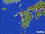 2015年10月11日の九州地方のアメダス(日照時間)