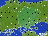 2015年10月11日の岡山県のアメダス(気温)