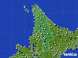 2015年10月11日の道北のアメダス(風向・風速)